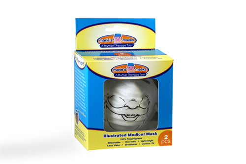 Custom packaging for Marie's Mask kids friendly illustrated medical masks