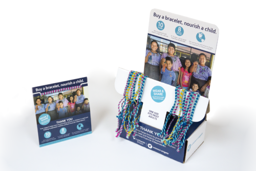 The Vitamin Shoppe, "buy bracelet nourish a child" store kit